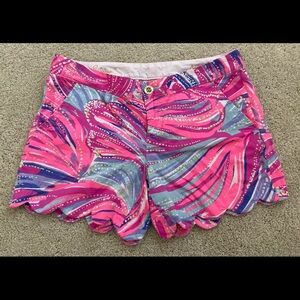 Lilly Pulitzer Colorful Shorts Womens Callahan Buttercup Preppy Sz 4